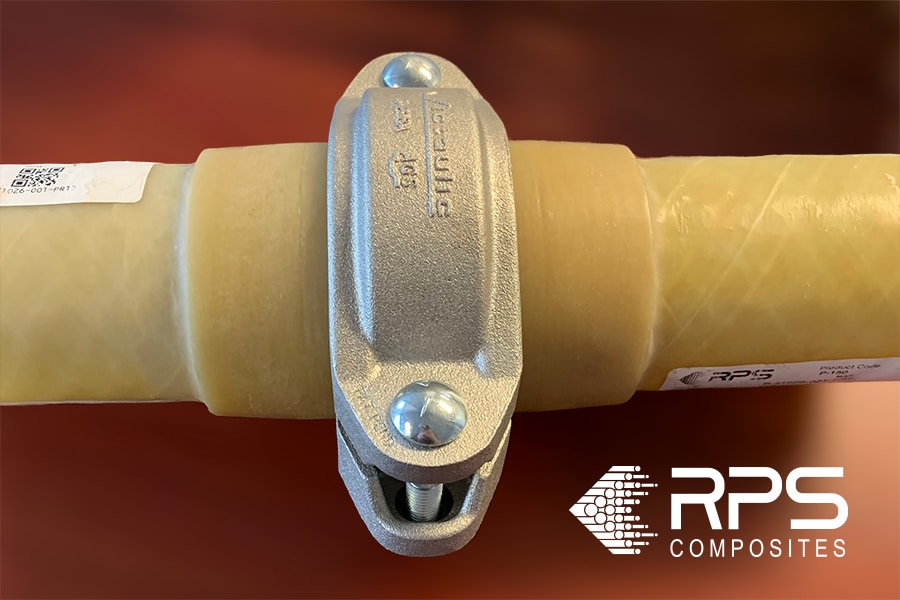 The installed RPS Composites Grooved Adapter joint 